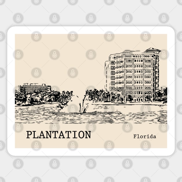 Plantation Florida Sticker by Lakeric